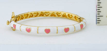 Enamel Heart Bangle