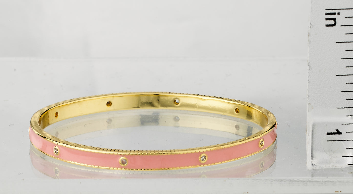 Enamel CZ Studded Bangle