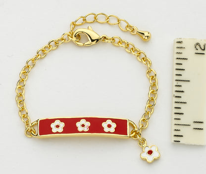 Triple Flower ID Bracelet