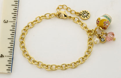 Cupcake Cluster Charm Bracelet Wholesale