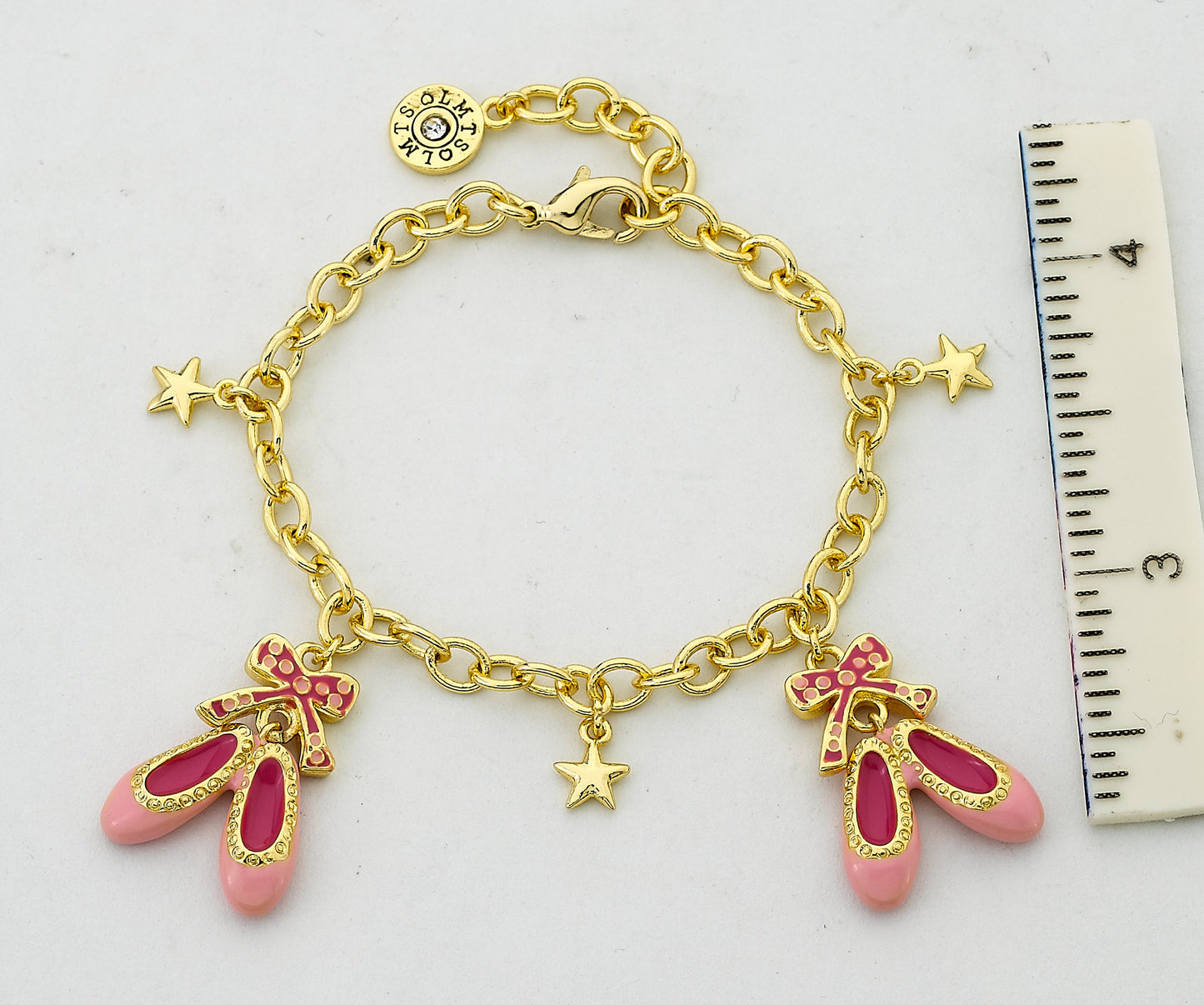 BALLET BEAUTY Ballet Slippers and Bows Charm Bracelet Wholesale