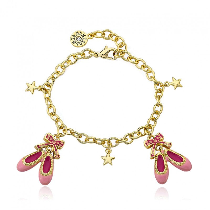 BALLET BEAUTY Ballet Slippers and Bows Charm Bracelet Wholesale