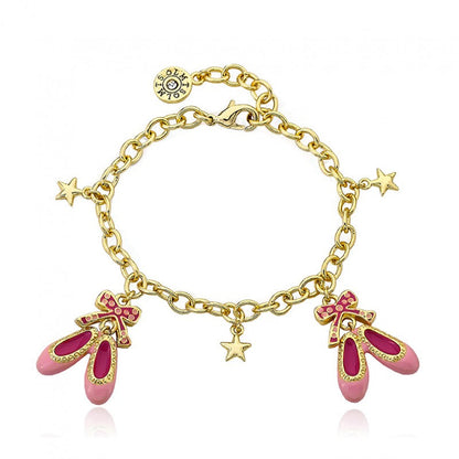 BALLET BEAUTY Ballet Slippers and Bows Charm Bracelet Wholesale