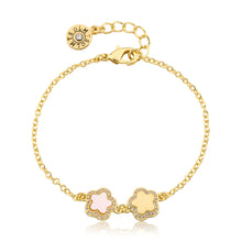 LMTS Classic! Cz Framed Flower Chain Bracelet