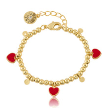 LMTS Classic! Bead & Disc Dangles  Hearts Bracelet