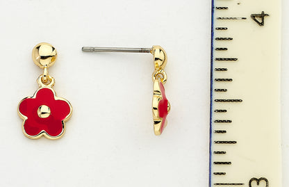 Enamel Flower Earring