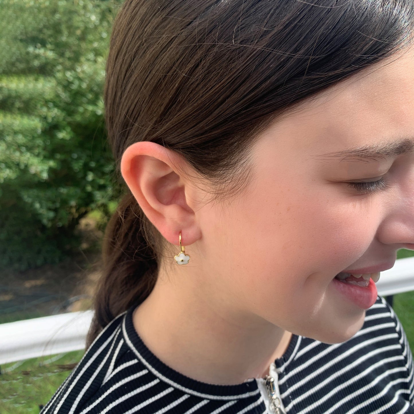 Enamel Flower Earring