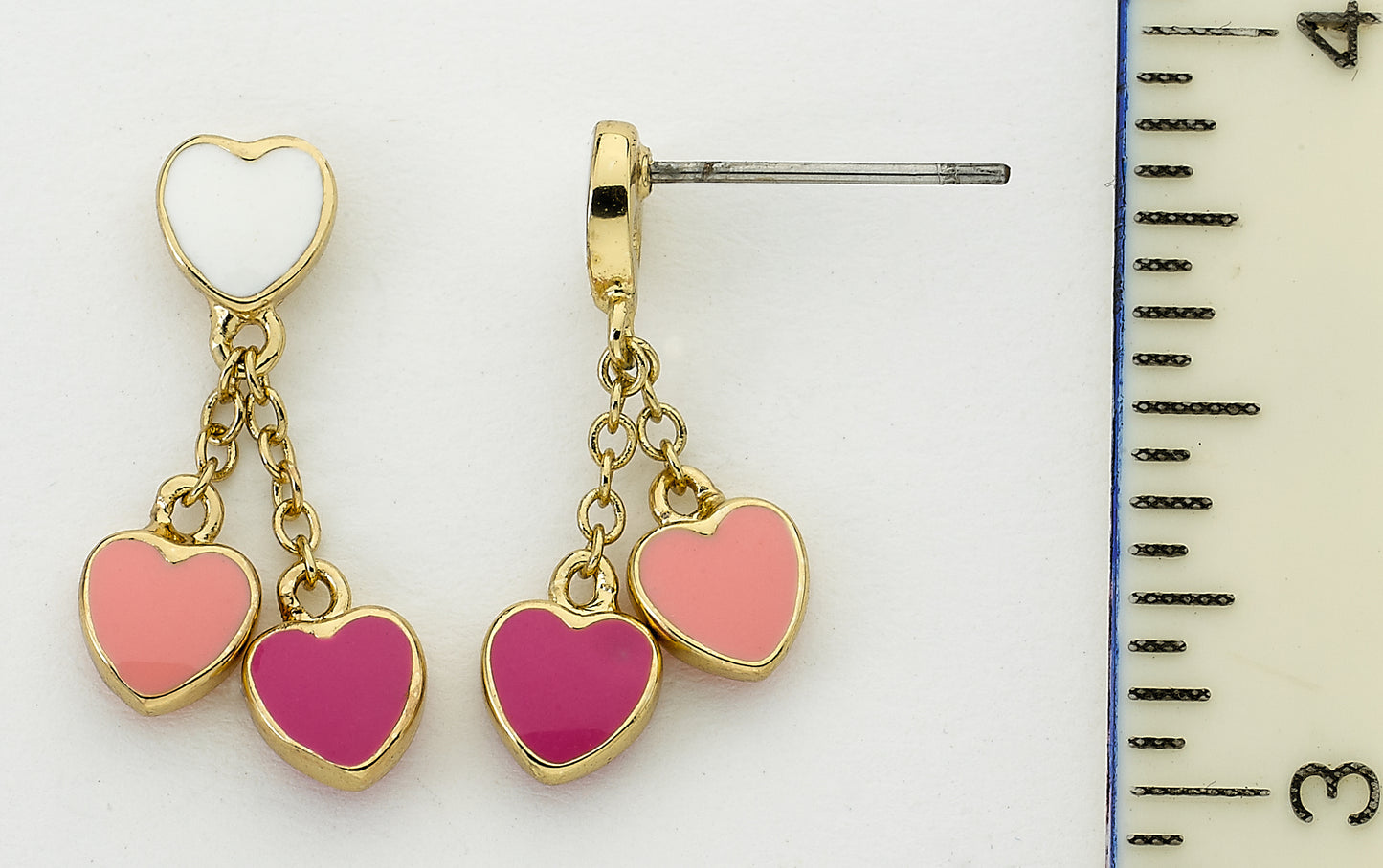 Enamel Heart Dangle Earring