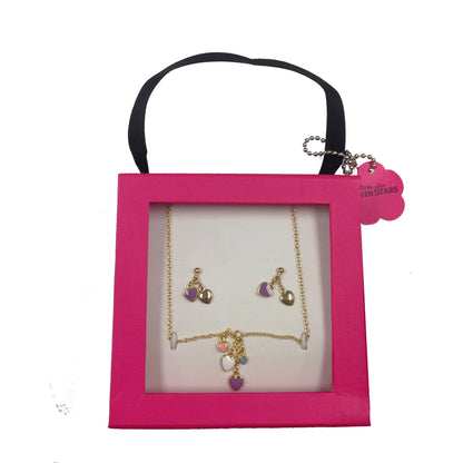 Heart Cluster Dangle Necklace Wholesale