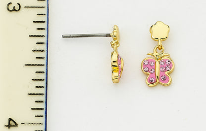 Crystal Butterfly Dangle Earring