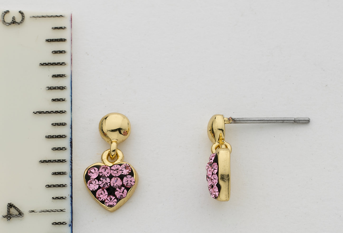 Crystal Dangle Heart Earring