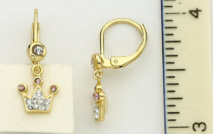 Crystal Crown Dangle Earring