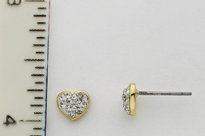 Crystal Heart Stud Earring