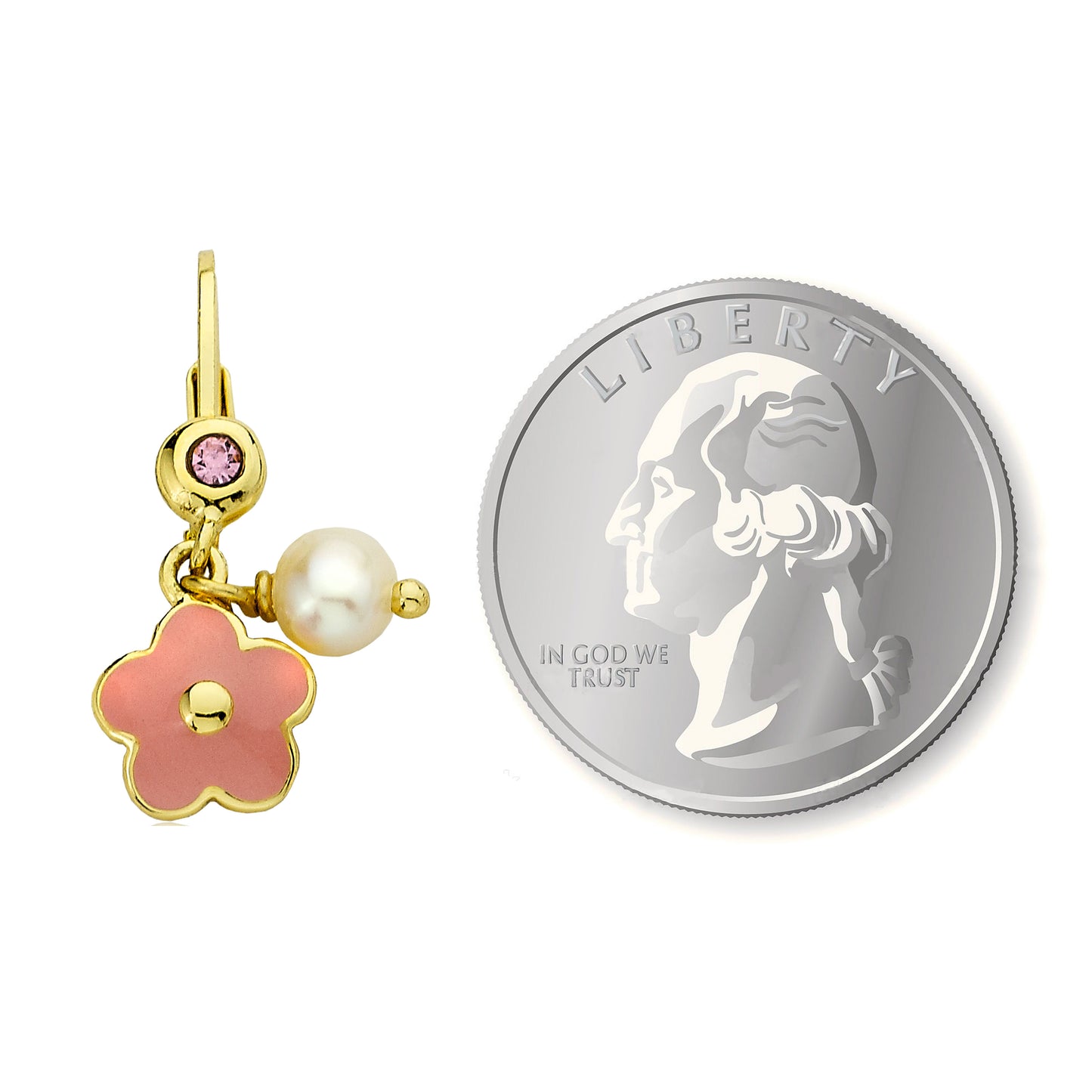 Flower Earring With Fresh Water Pearl