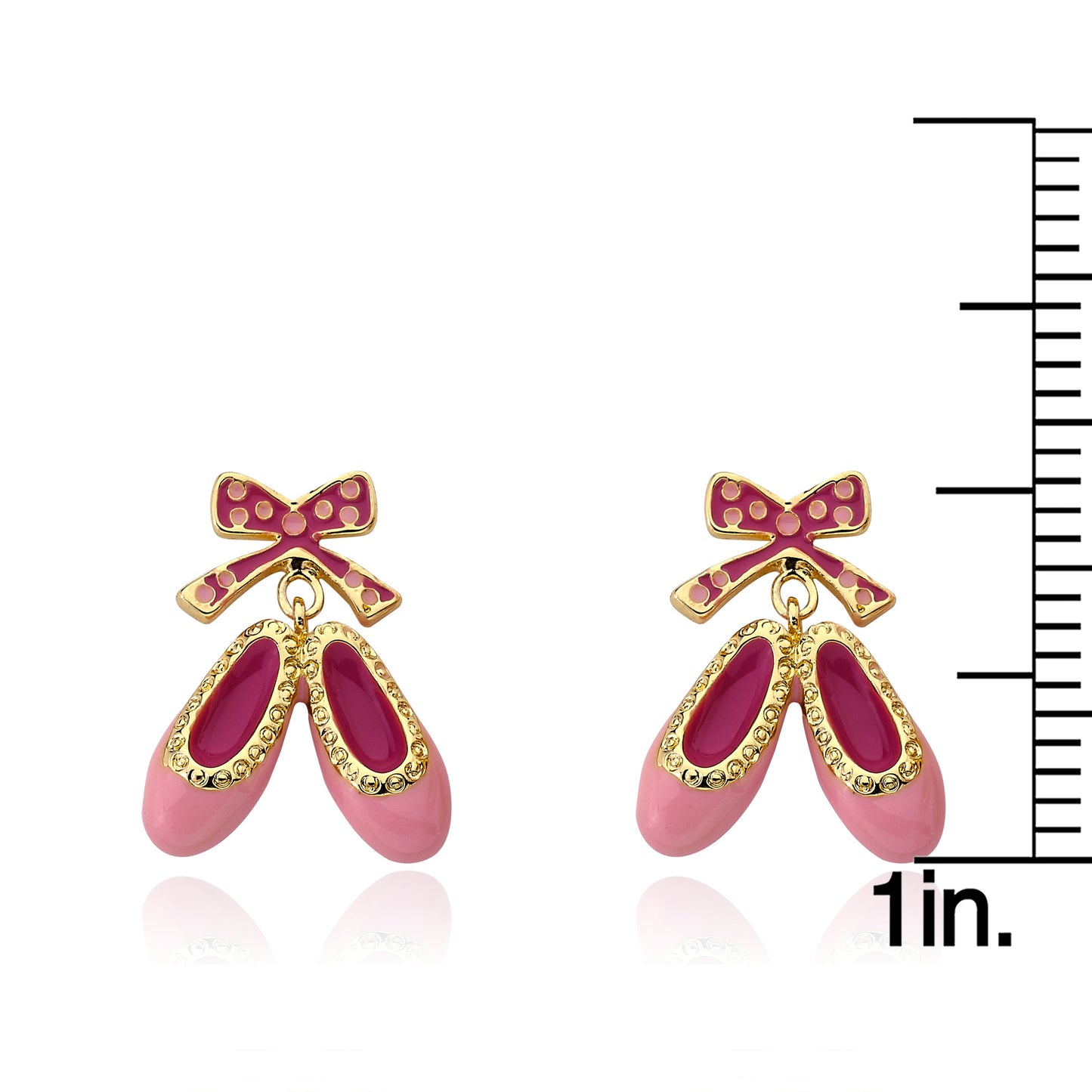 14K Gold Plated BALLET BEAUTY Ballet Shoes Dangle Earring Wholesale