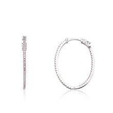 Rhodium Plated Retro Classic U Hoop Earrings