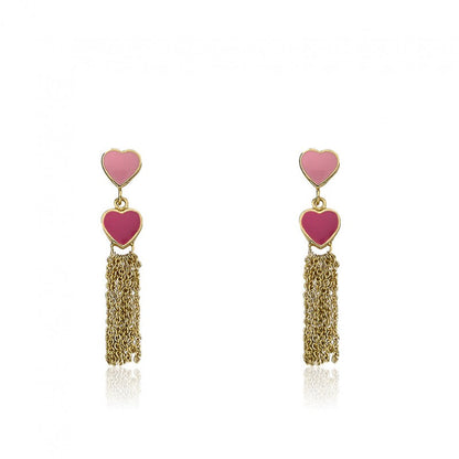 14K Gold Plated I LOVE MY JEWELS Tassel Earring Wholesale