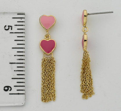 14K Gold Plated I LOVE MY JEWELS Tassel Earring Wholesale