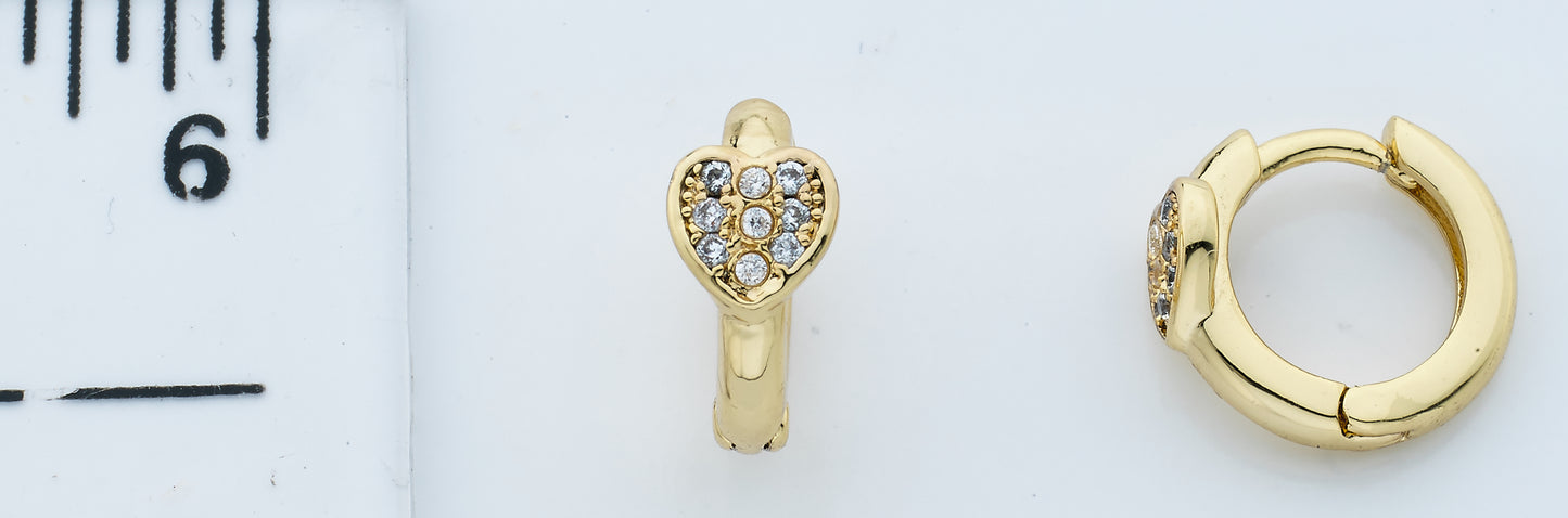 Cz Heart Baby Earring