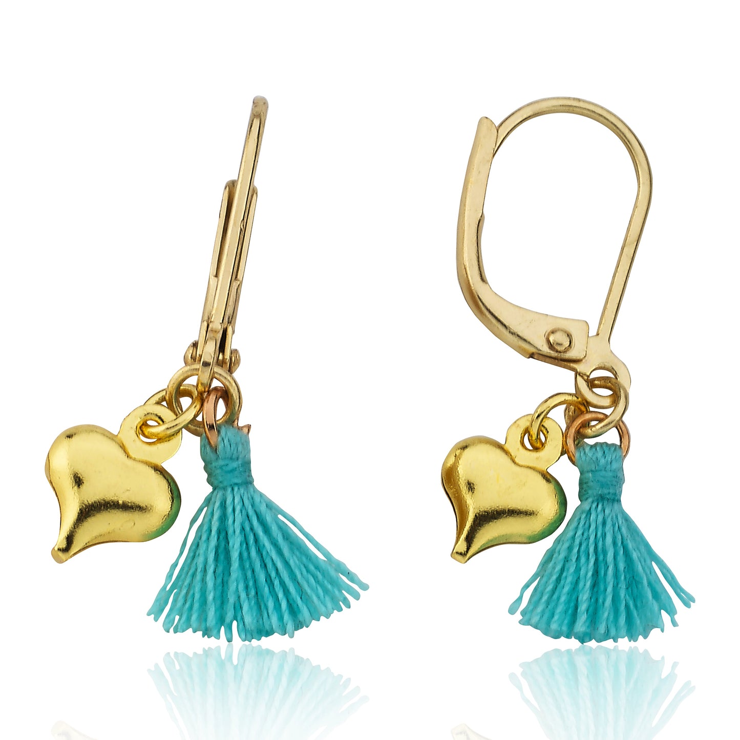 Mileez Mini Tassel & Heart Dangle Leverback Earring Wholesale