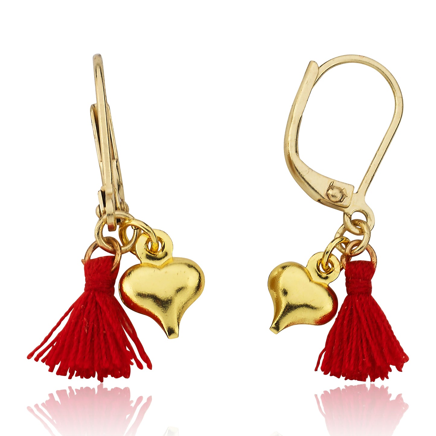 Mileez Mini Tassel & Heart Dangle Leverback Earring Wholesale