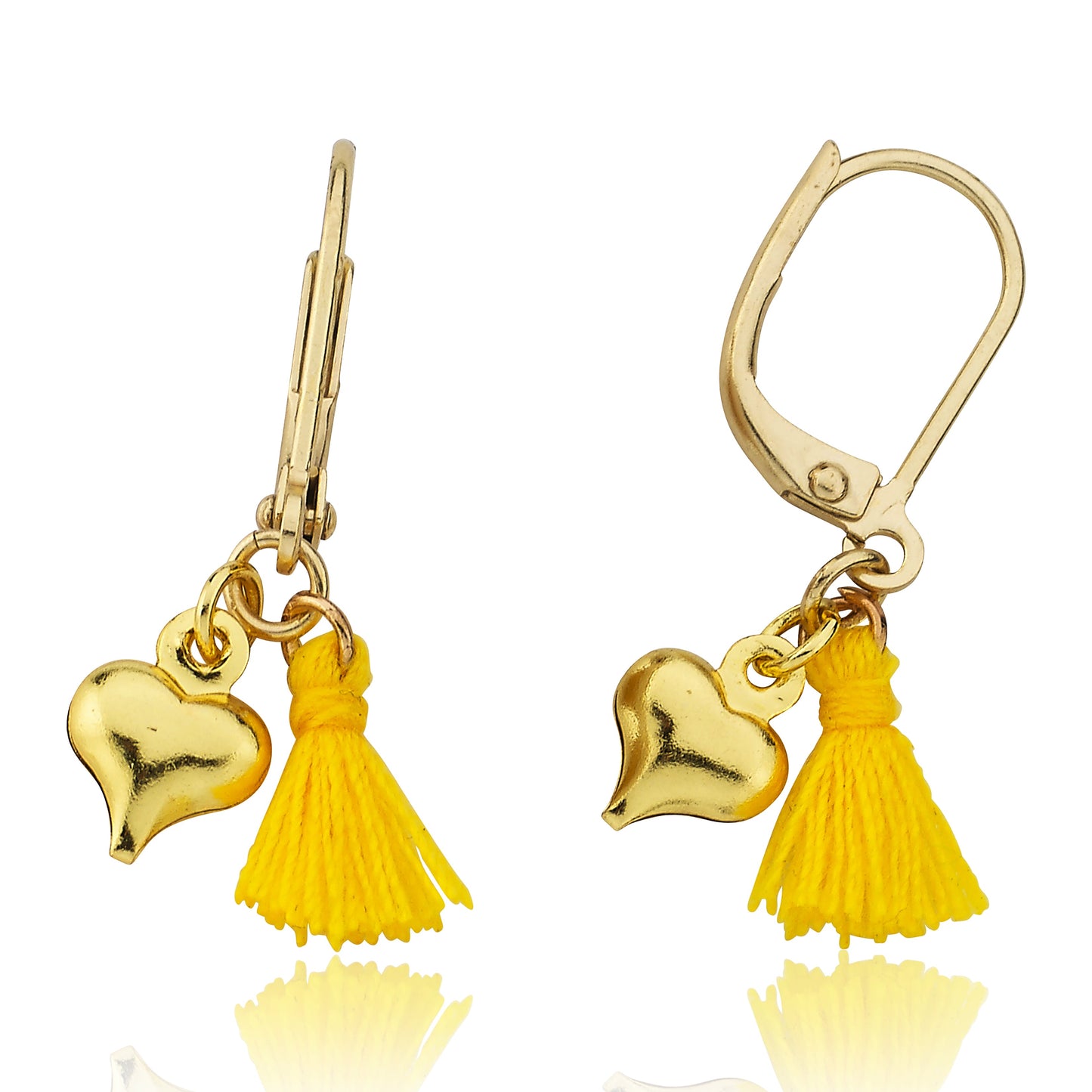 Mileez Mini Tassel & Heart Dangle Leverback Earring Wholesale