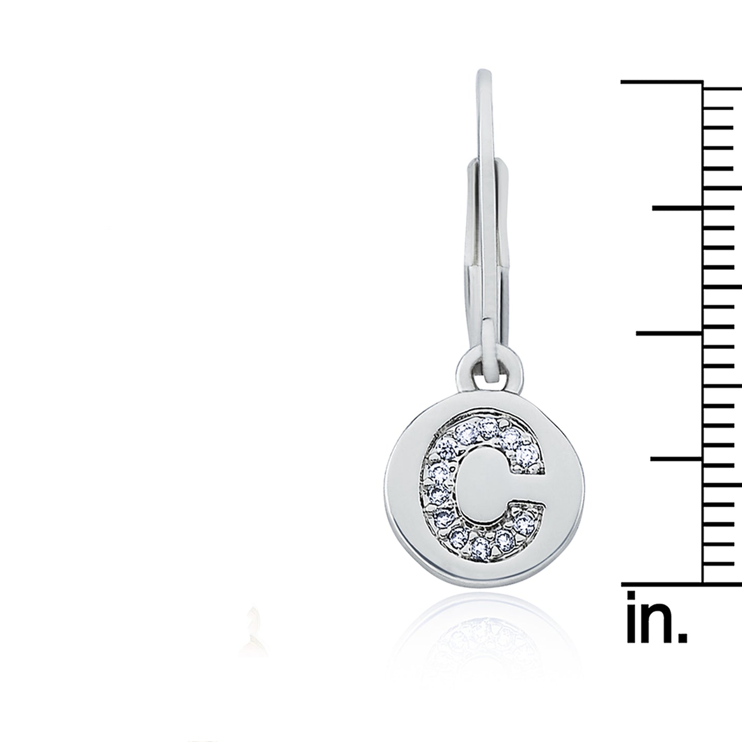 Classic! Initial Disc Leverback Earring