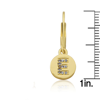 Classic! Initial Disc Leverback Earring