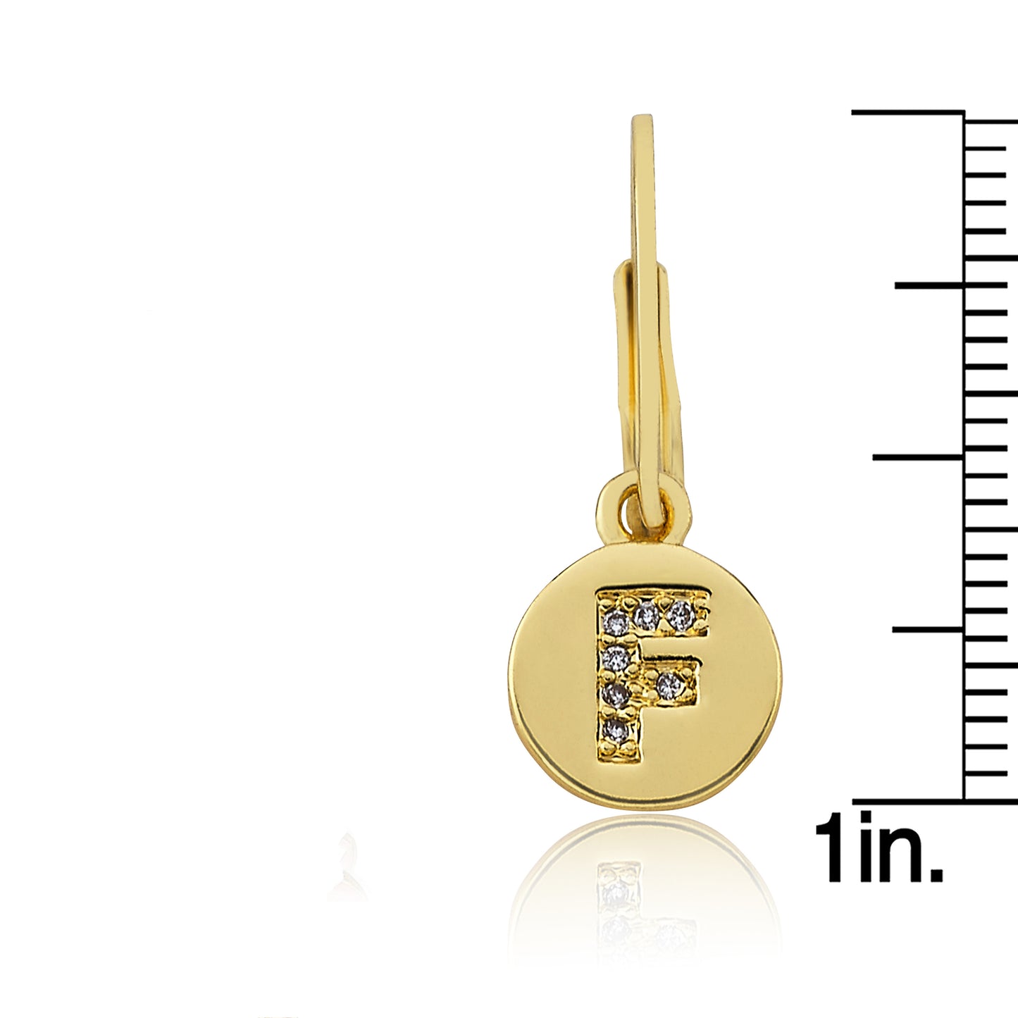 Classic! Initial Disc Leverback Earring