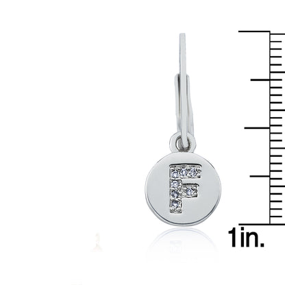 Classic! Initial Disc Leverback Earring