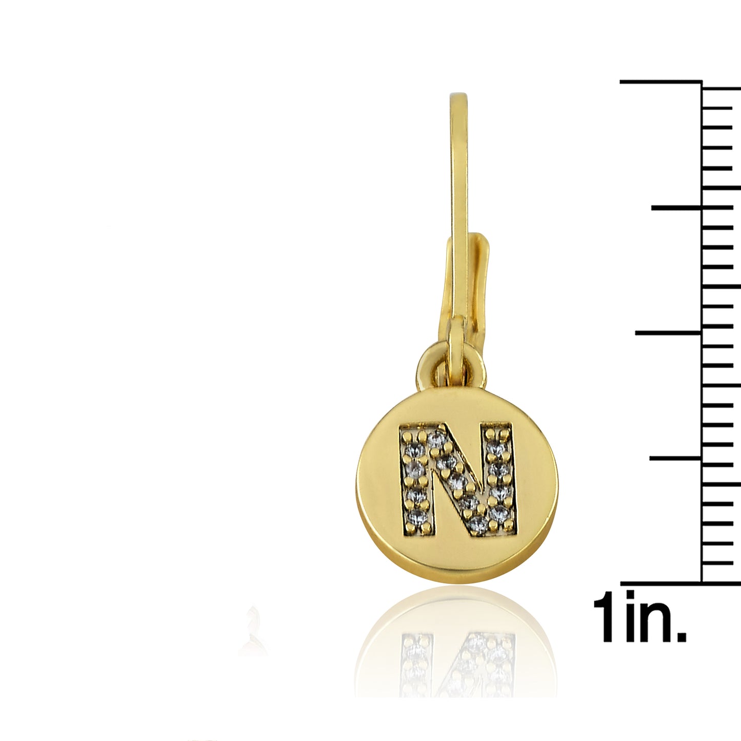 Classic! Initial Disc Leverback Earring