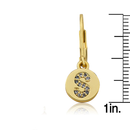 Classic! Initial Disc Leverback Earring