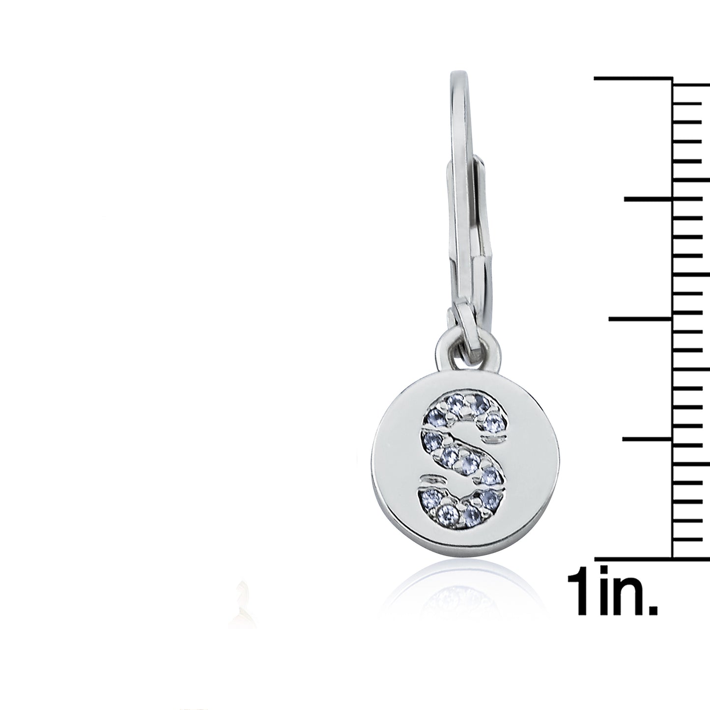 Classic! Initial Disc Leverback Earring