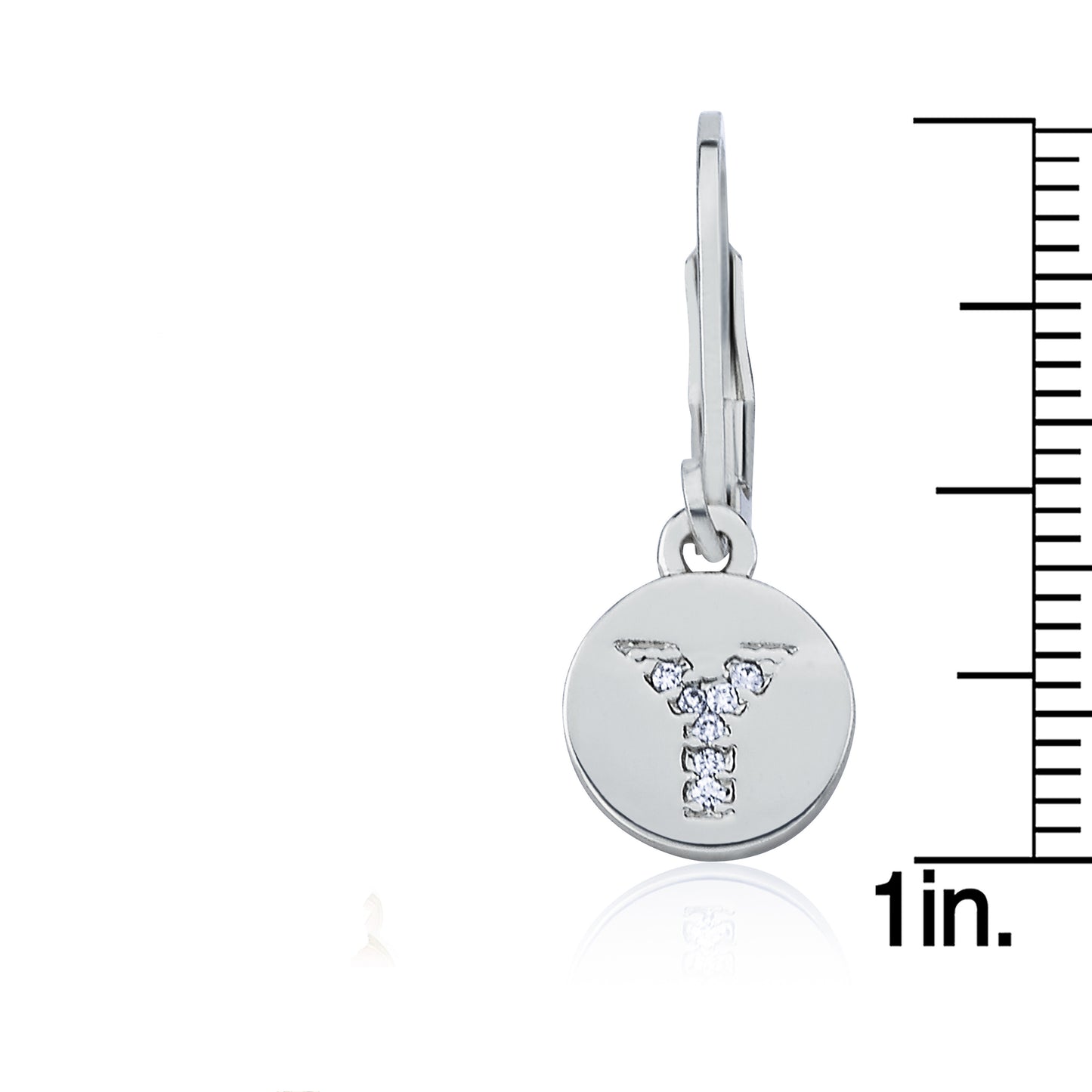 Classic! Initial Disc Leverback Earring