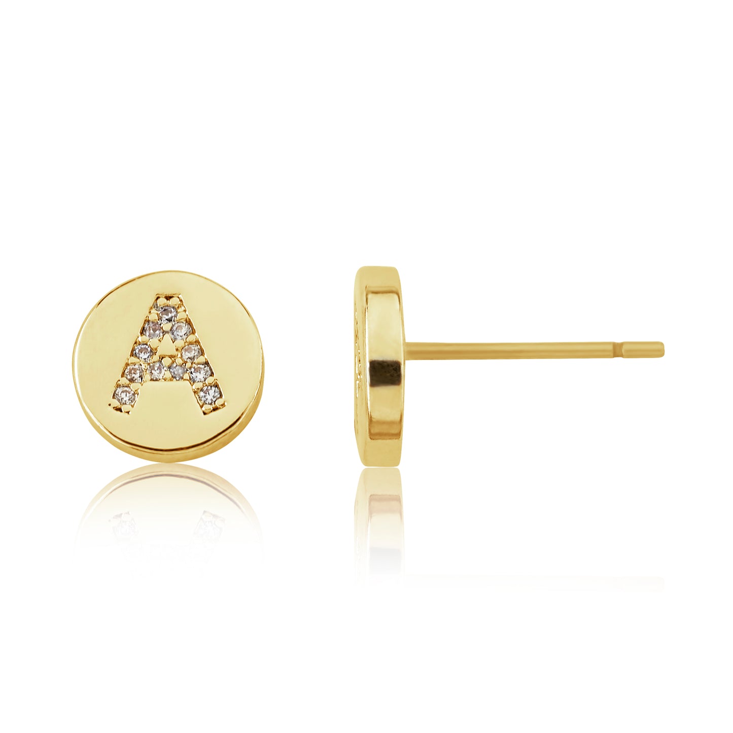 LMTS Classic! Initial Disc Stud Earring