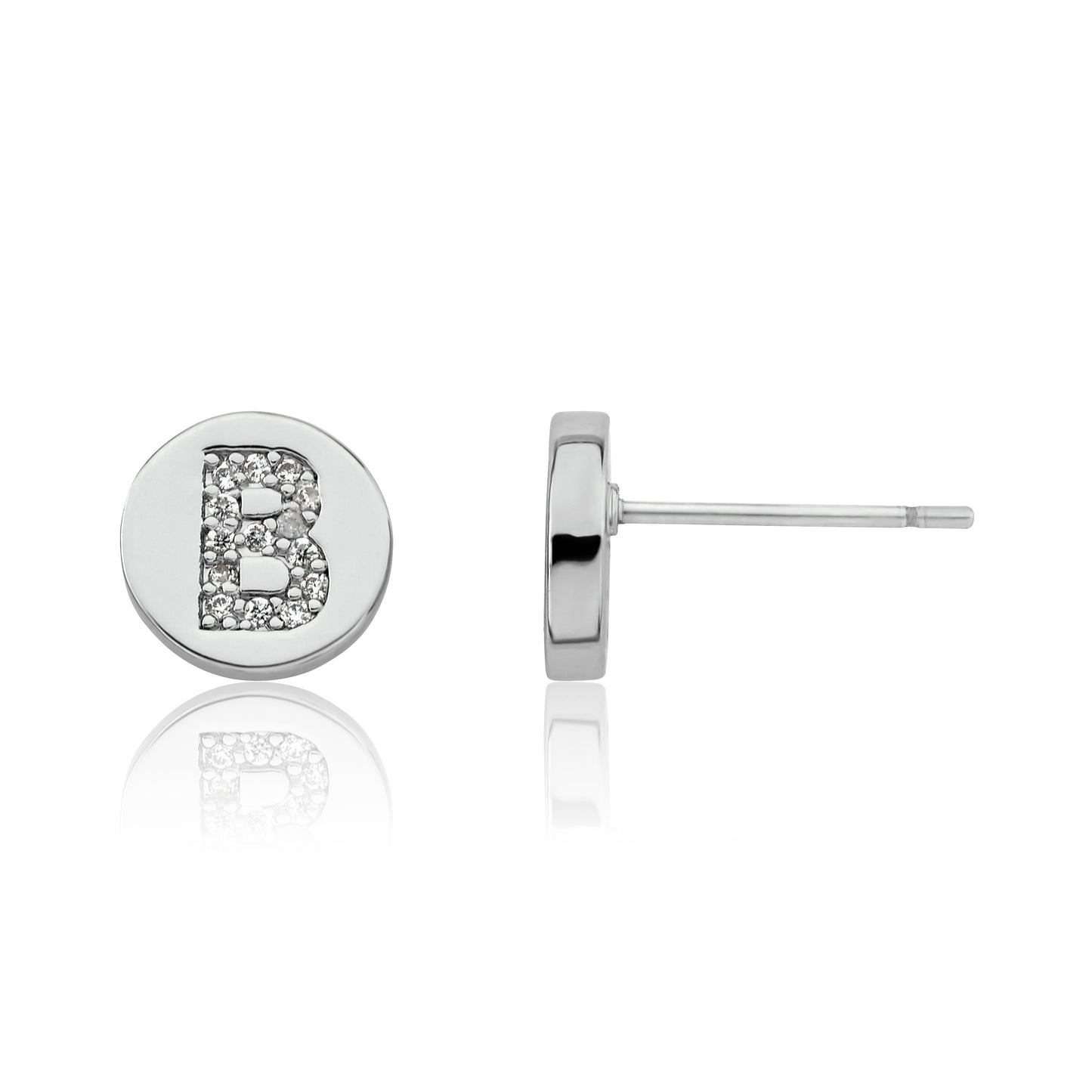 LMTS Classic! Initial Disc Stud Earring