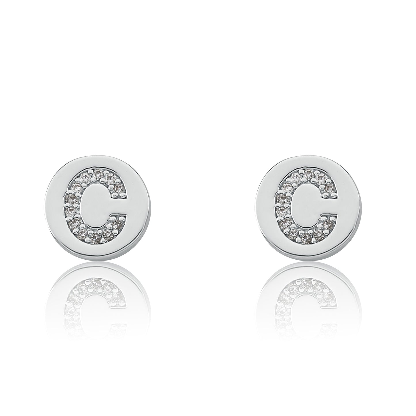 LMTS Classic! Initial Disc Stud Earring