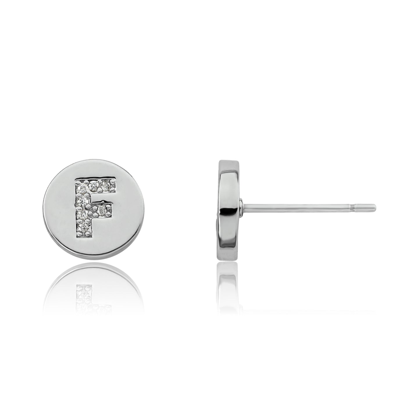 LMTS Classic! Initial Disc Stud Earring