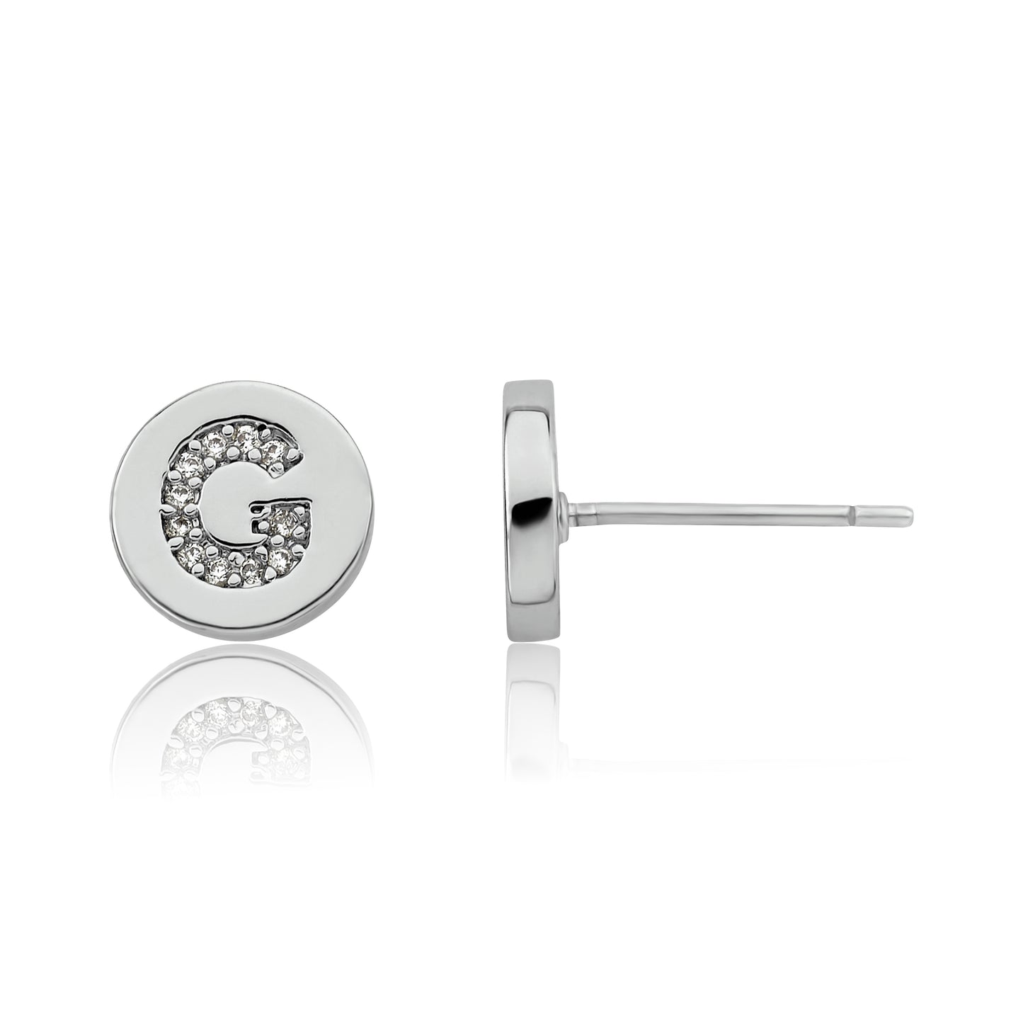 LMTS Classic! Initial Disc Stud Earring