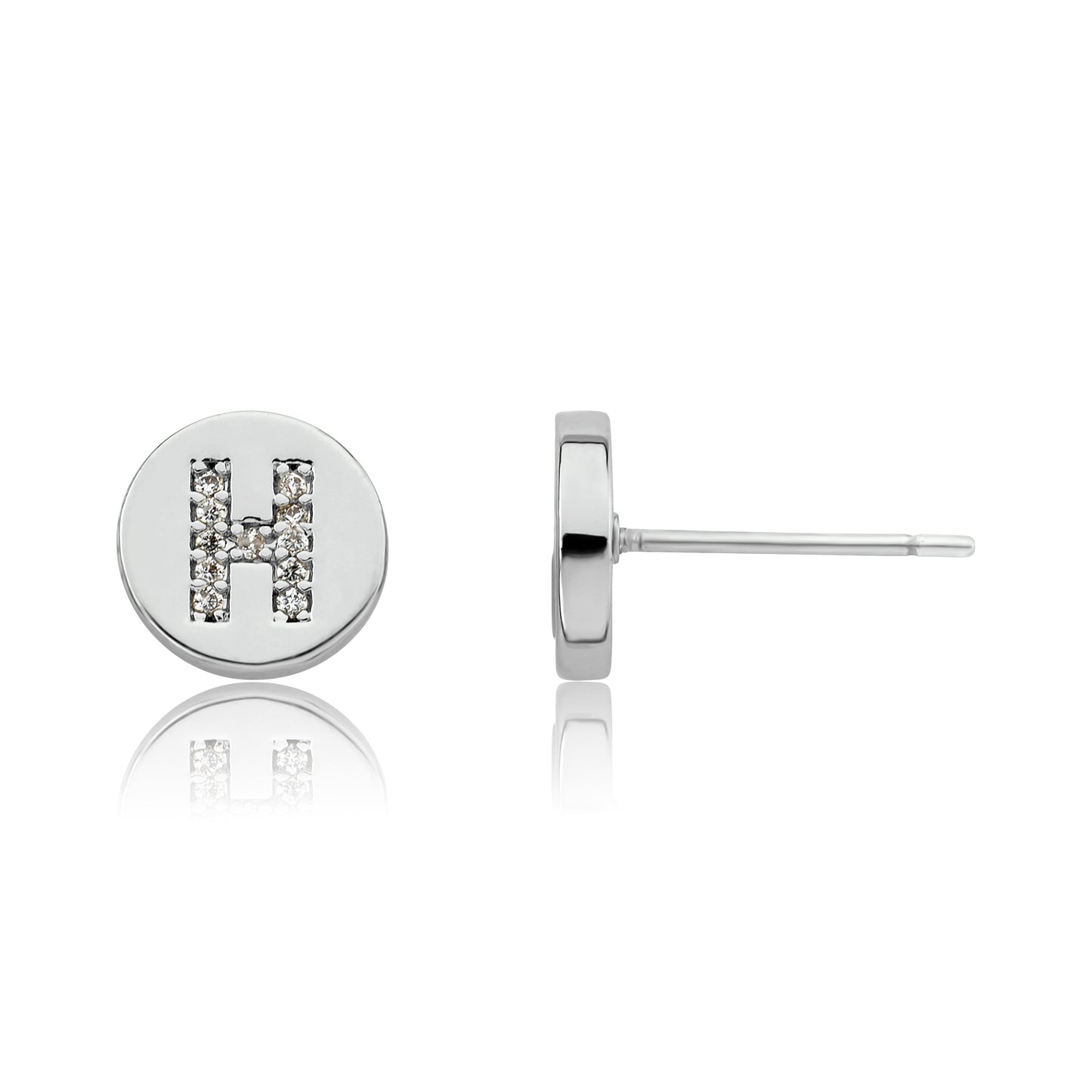 LMTS Classic! Initial Disc Stud Earring