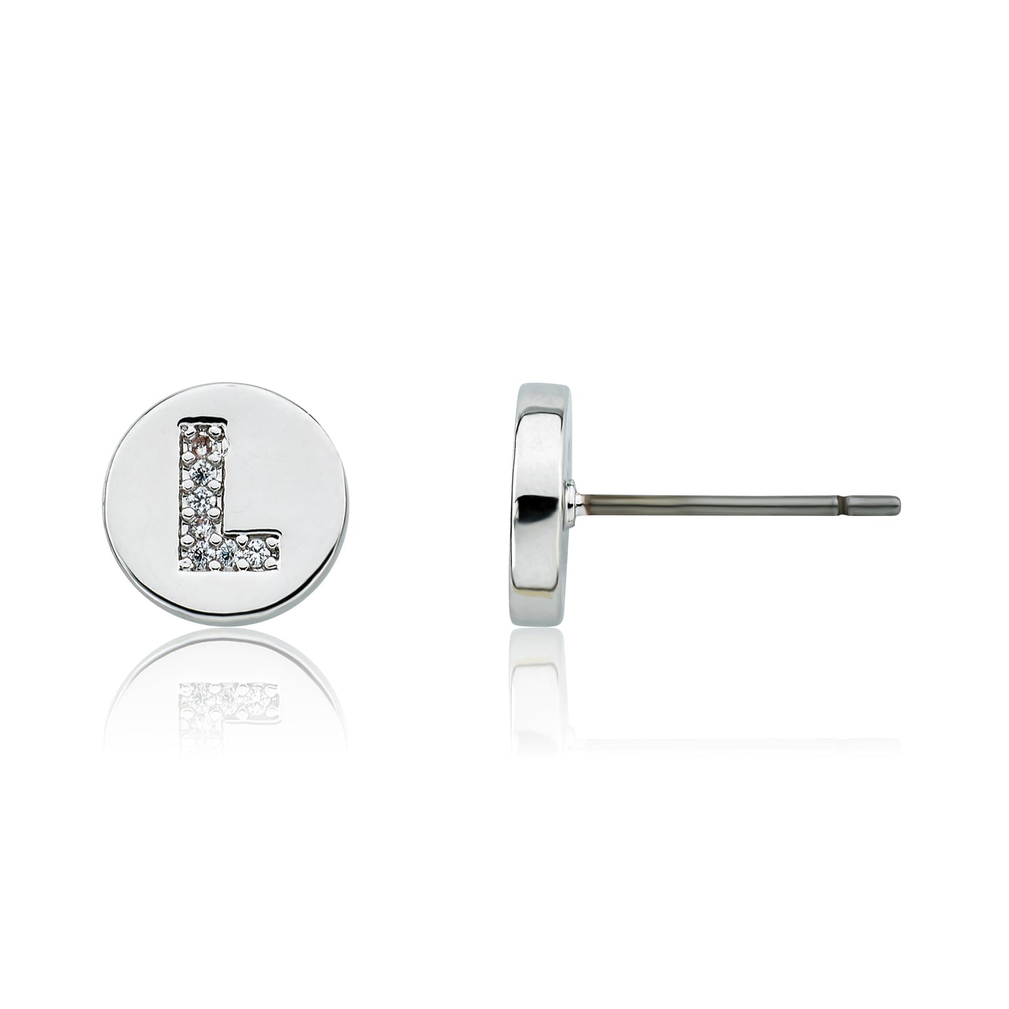 LMTS Classic! Initial Disc Stud Earring