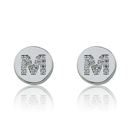 LMTS Classic! Initial Disc Stud Earring