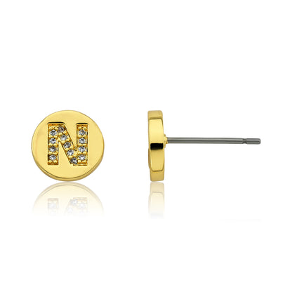 LMTS Classic! Initial Disc Stud Earring