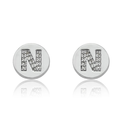 LMTS Classic! Initial Disc Stud Earring