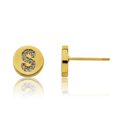 LMTS Classic! Initial Disc Stud Earring