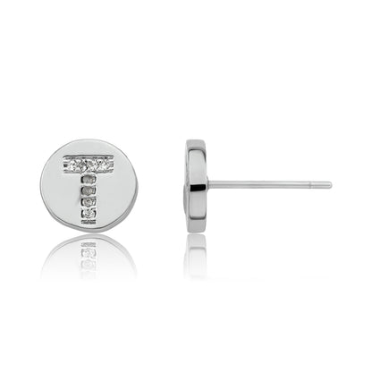 LMTS Classic! Initial Disc Stud Earring