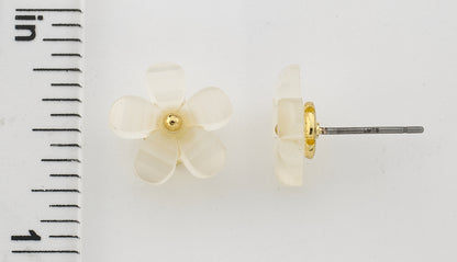 Frosted Flower Big Stud Earring