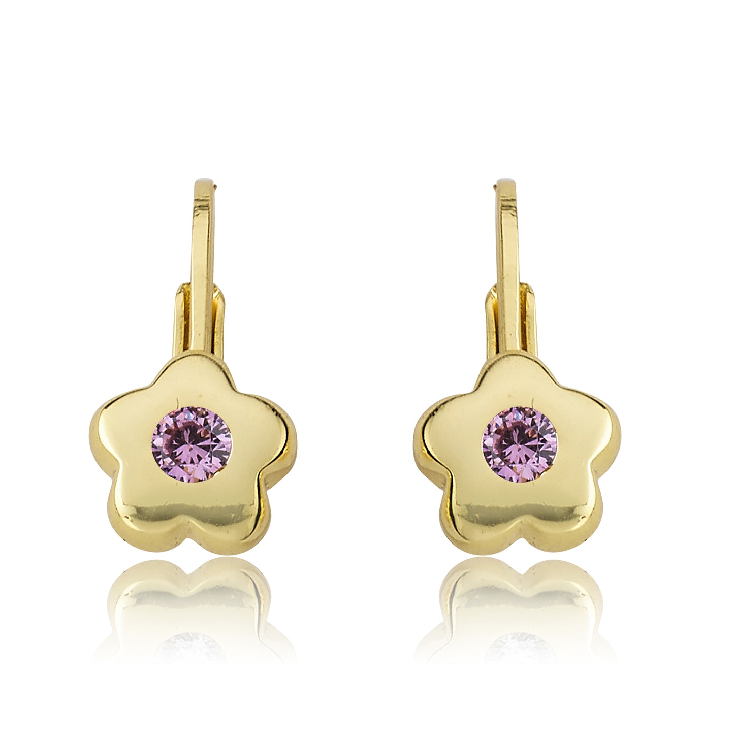 Flower Girl Cz Center Flower Earring Wholesale