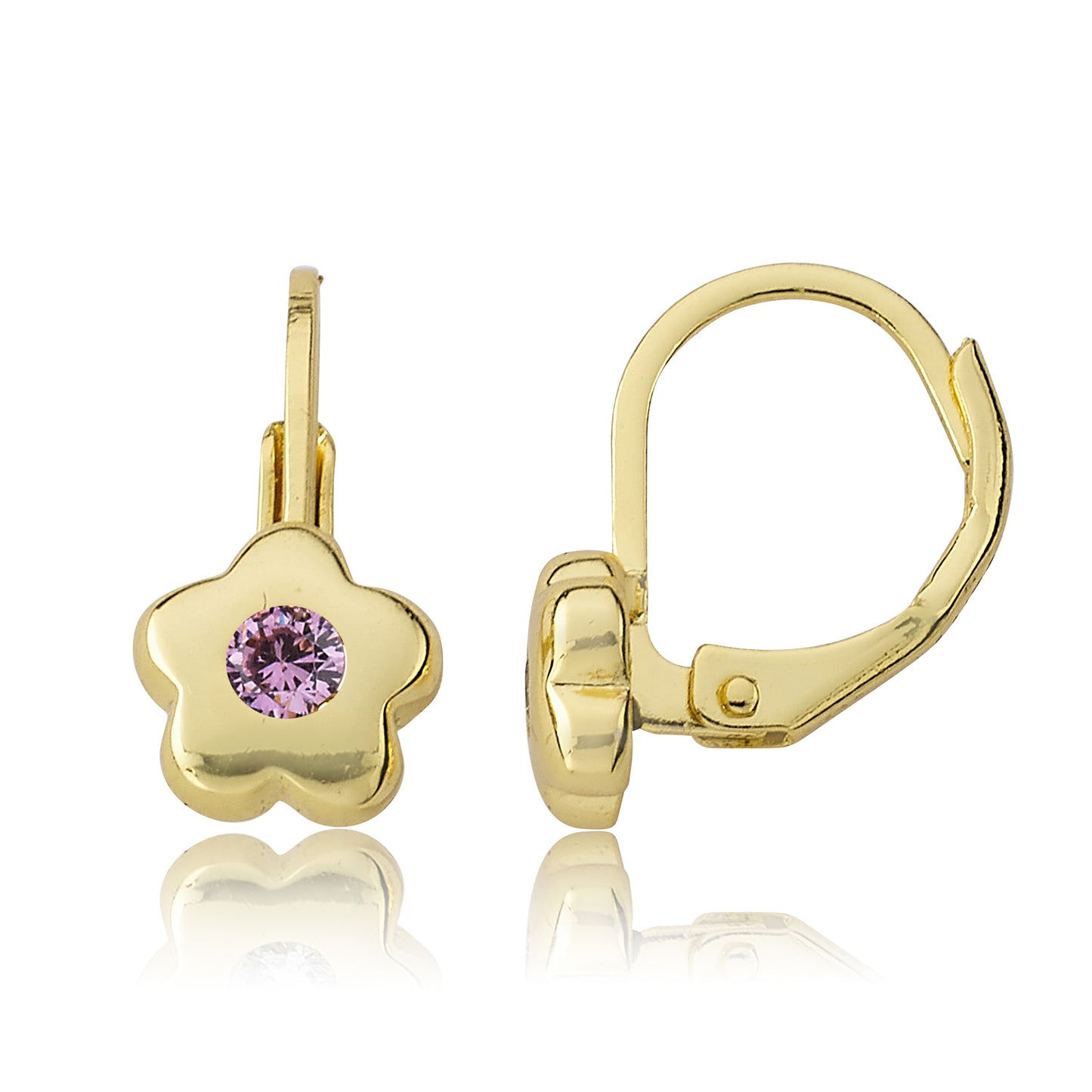 Flower Girl Cz Center Flower Earring Wholesale