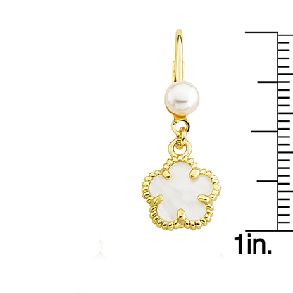 Mother of Pearl Flower Earring